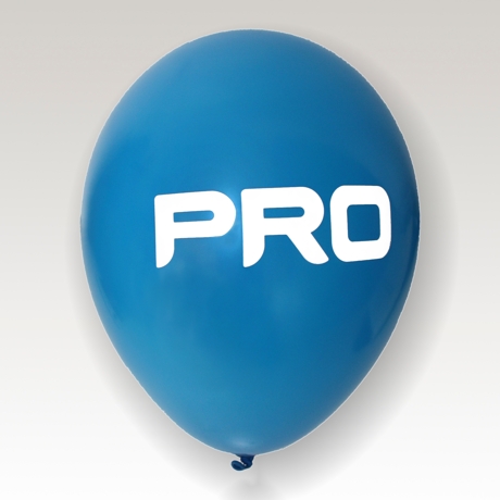 blå ballong med texten PRO