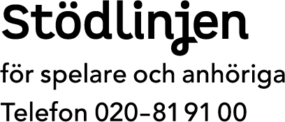 Stödlinjens logotyp i svart