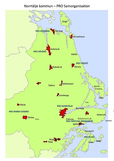 Karta över kommunen