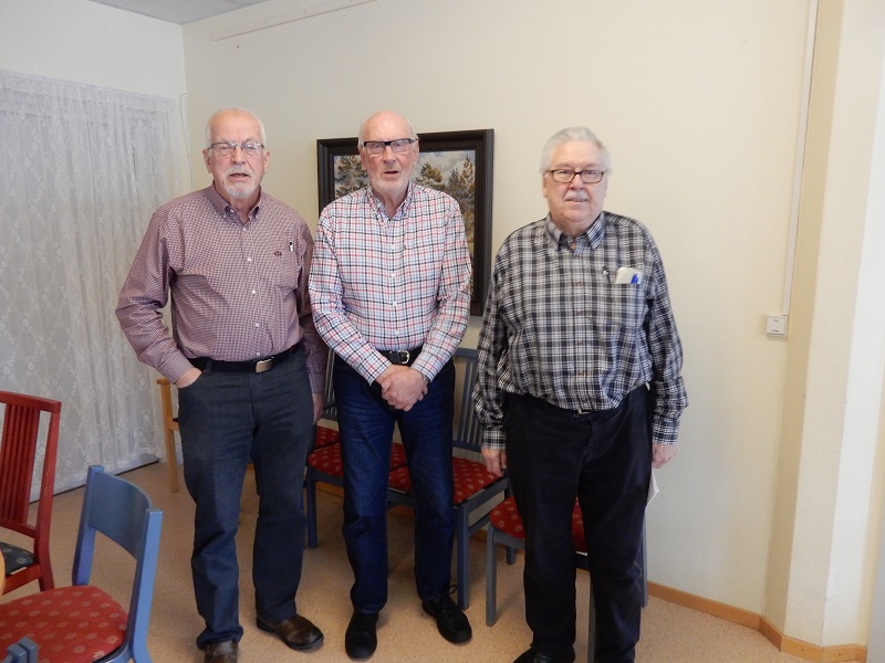 Bernt Lundstedt, Göran Haglund och Göran Hermansson segrade i kommunfinalen av PROvetarna. De representerar PRO Sundborn.Foto: Jan Berglund