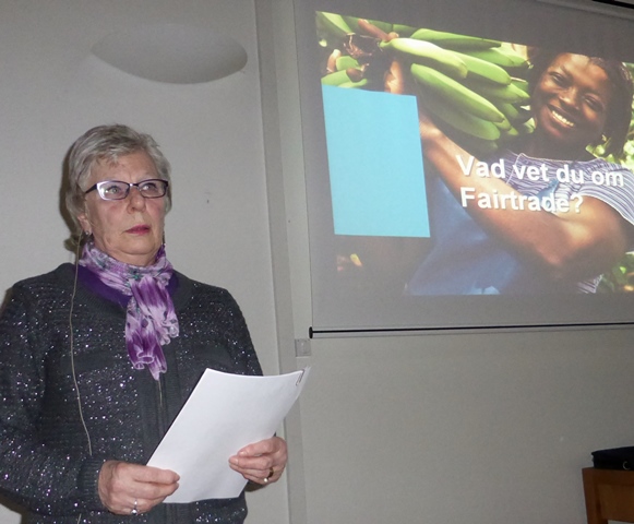 Birgitta Andersson informerade om Fairtrade