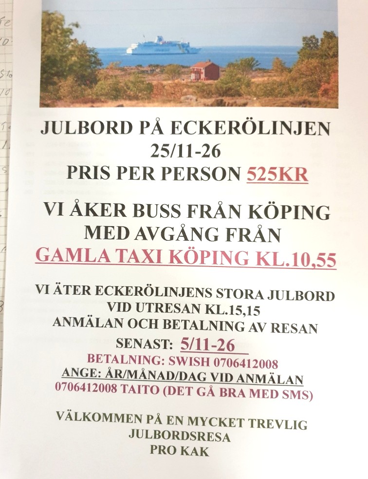 Julbordsresa 25/11