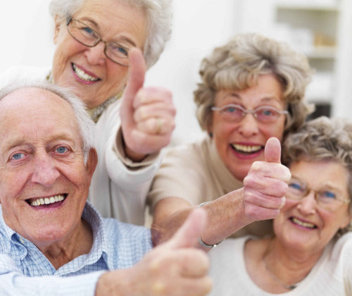 glada pensionärer