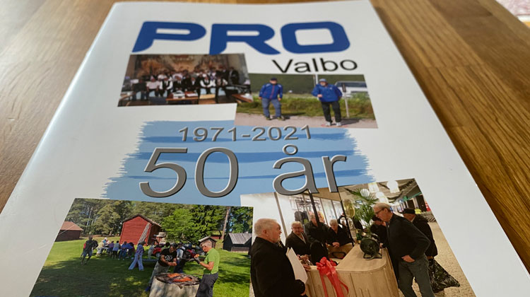 I jubileumsskriften på 28 sidor berättas om några av höjdpunkterna under PRO Valbos 50 år.