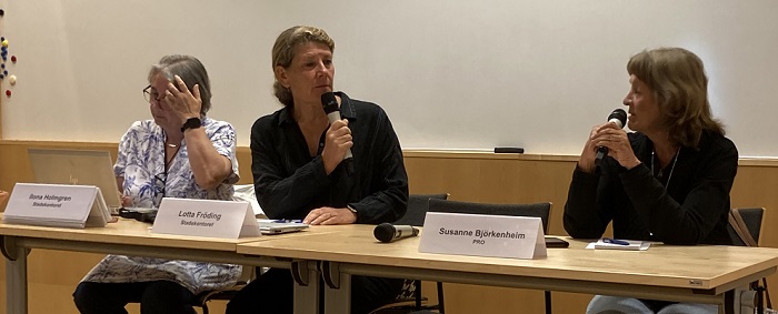 Ilona Holmgren, sekreterare, Lotta Fröding Stadskontoret, v ordf, Susanne Björkenheim