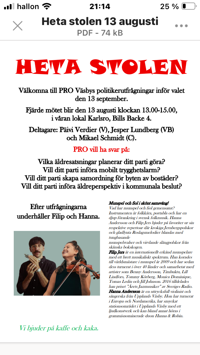 Heta Stolen 13 augusti