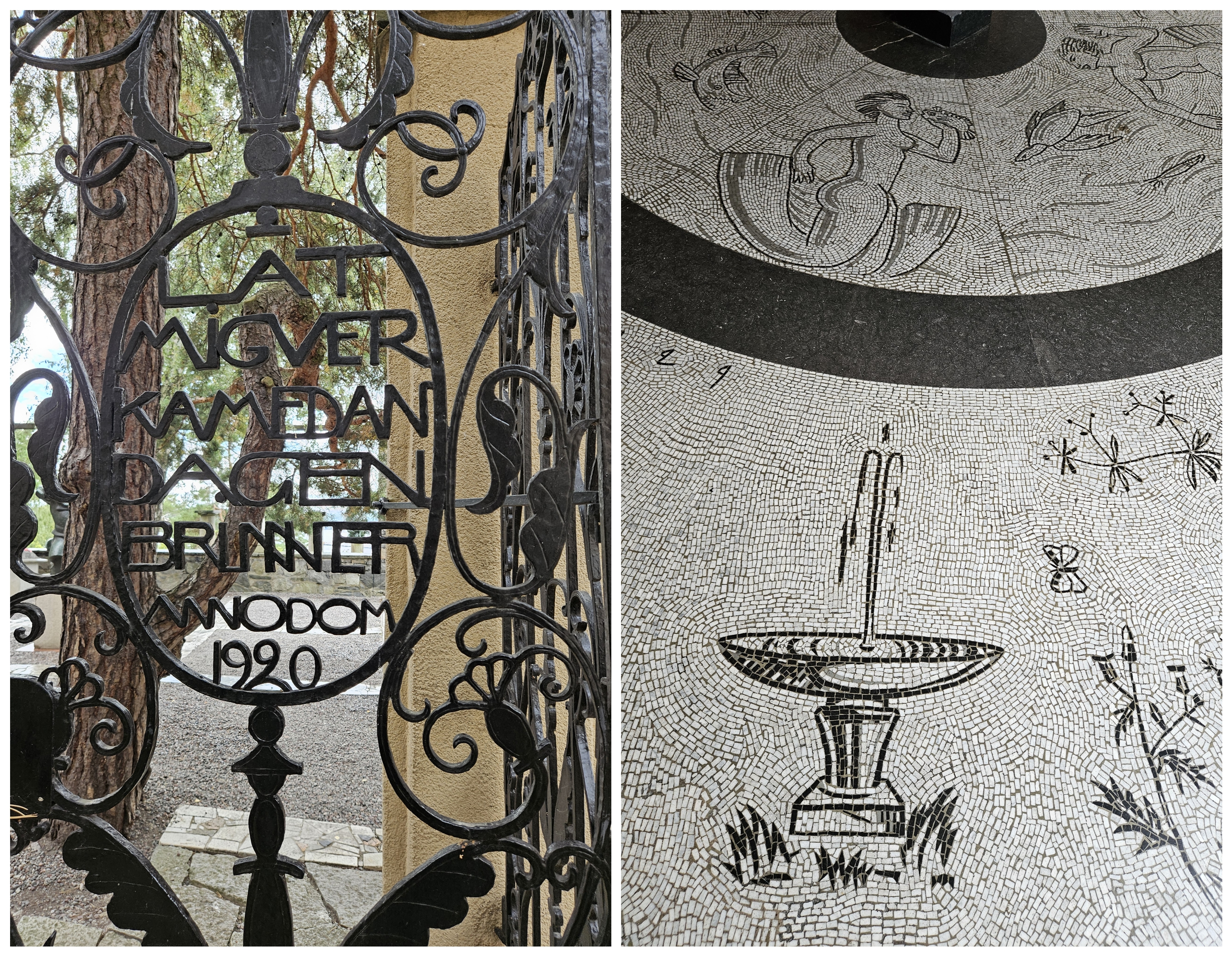 Carl Milles motto-Mosaikgolv