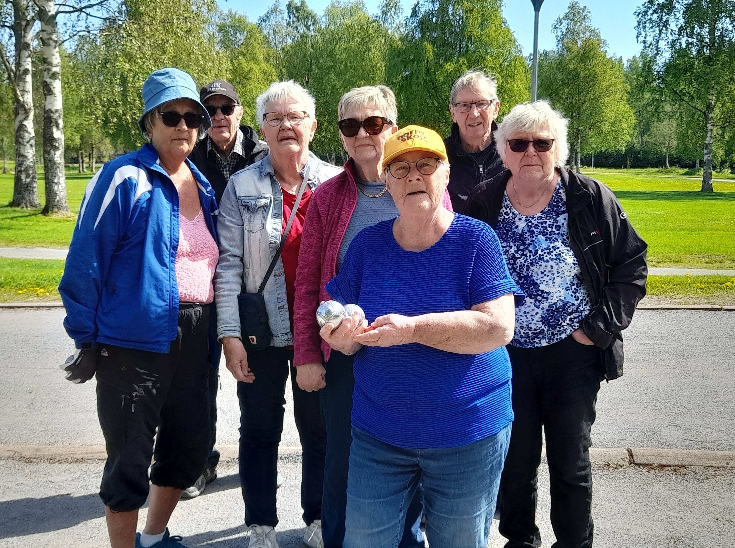 Boulespelare på udden i Robertsfors