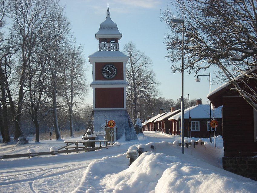 Klockstapeln vintern 2014 Foto: Göran Humling