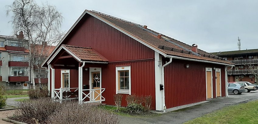 "Solsidan". Smedjegatan/ Håkanssonsgatan (Smedjegatan 41). Foto Kjell Karlsson