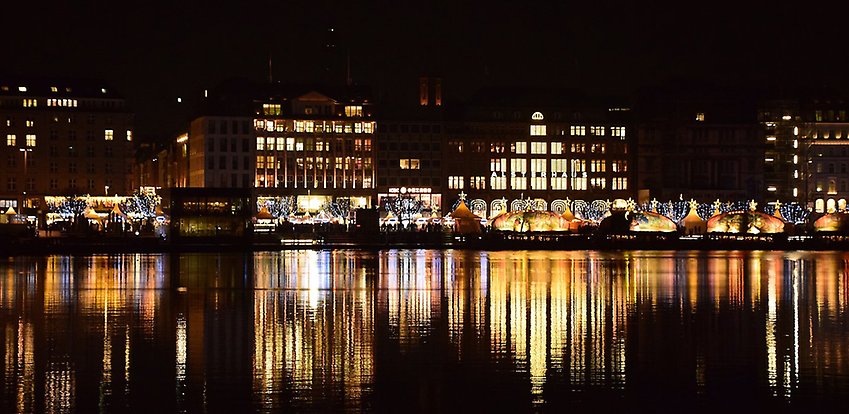 Kväll i Hamburg.