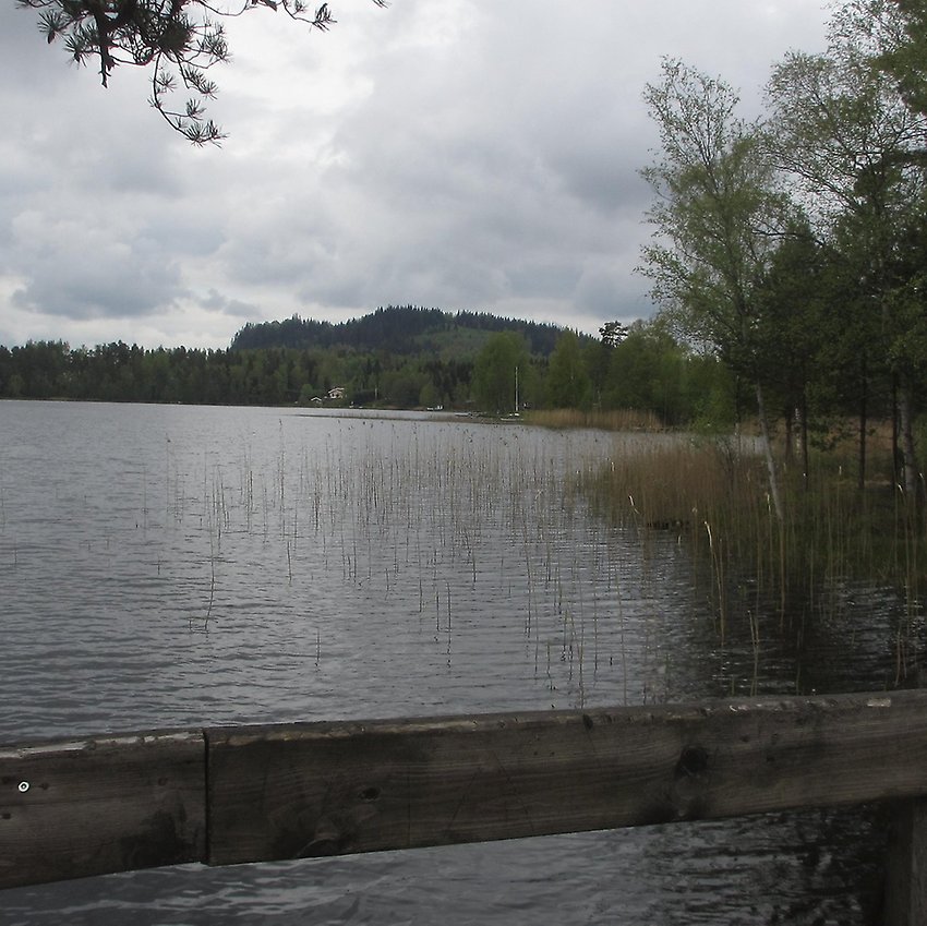 Åsasjön med utsikt mot Smålands Taberg