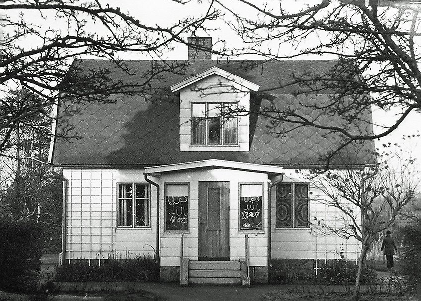Deras hus i Stora Hammar ca 1971.