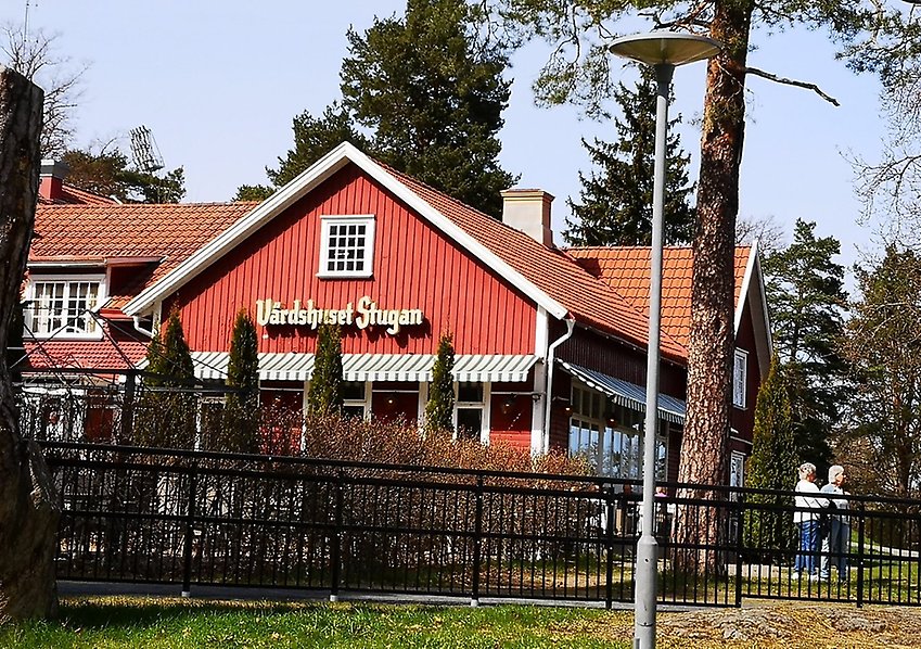 Vi åt middag i Alphyddan i Jönköpings stadspark
